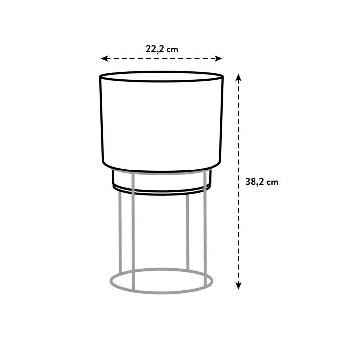 b.for studio rond 22cm living noir